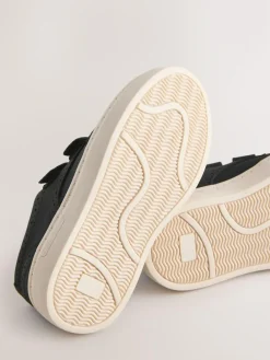 New Next Standard Fit (F) Touch Fastening Brogue Shoes Black