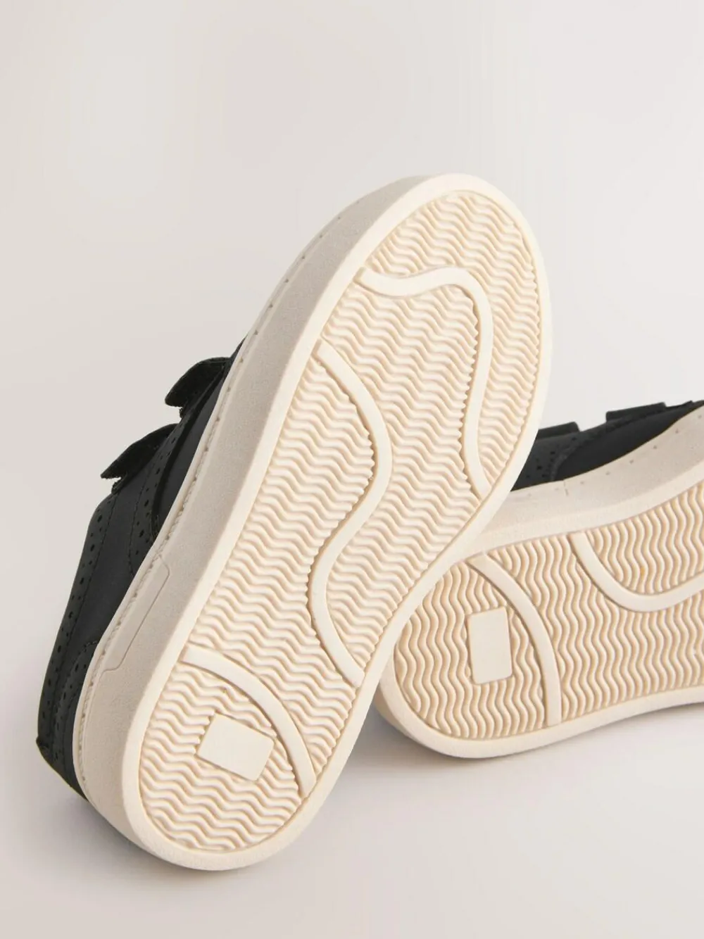 New Next Standard Fit (F) Touch Fastening Brogue Shoes Black