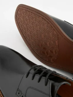 Next Standard Fit Leather Contrast Sole Derby Shoes^ Shoes