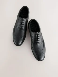 Discount Next Standard Fit Leather Oxford Brogue Shoes Black