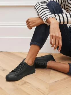 Sale Next Standard Fit Patent Baseball Trainers Black