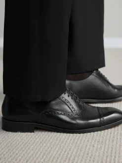 Next Standard Fit Signature Italian Leather Wingcap Brogue Shoes^ Shoes|Occasionwear