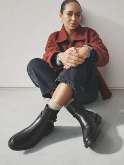 Clearance Next Standard/Wide Fit Buckled Chelsea Boots Black