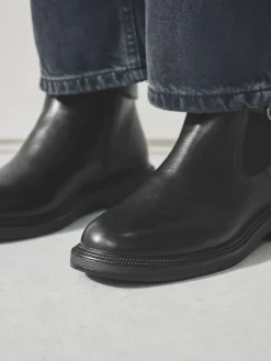 Clearance Next Standard/Wide Fit Buckled Chelsea Boots Black