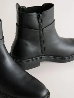 Clearance Next Standard/Wide Fit Buckled Chelsea Boots Black