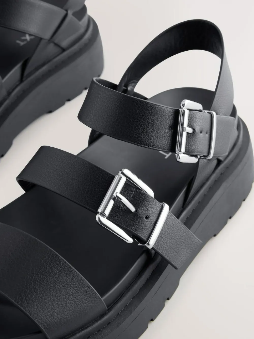 Discount Next Standard/Wide Fit Chunky Buckled Sandals Black