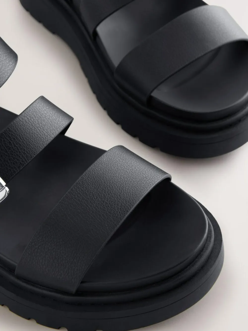 Discount Next Standard/Wide Fit Chunky Buckled Sandals Black