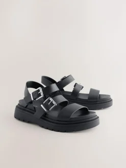 Discount Next Standard/Wide Fit Chunky Buckled Sandals Black