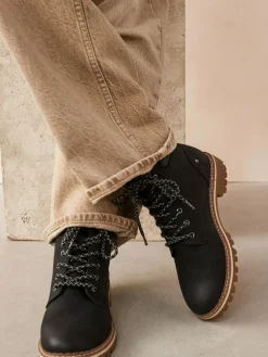 Clearance Next Standard/Wide Fit Forever Comfort® Casual Lace-Up Ankle Boots Black