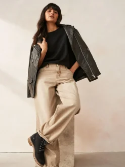 Clearance Next Standard/Wide Fit Forever Comfort® Casual Lace-Up Ankle Boots Black