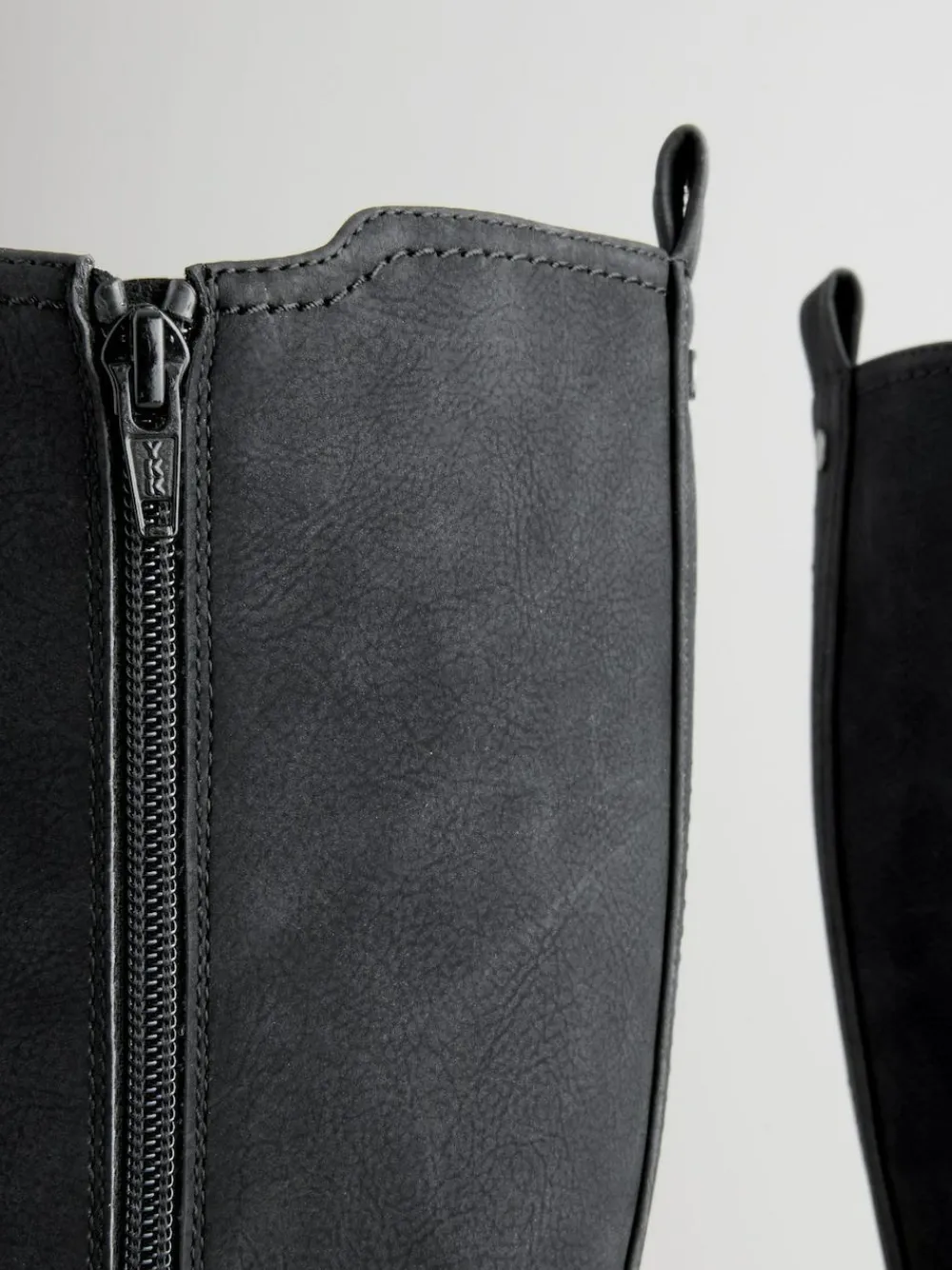 Best Next Standard/Wide Fit Knee High Buckle Chelsea Boots Black