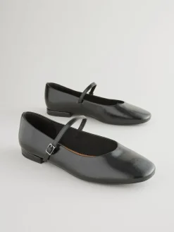 Next Standard/Wide Fit Round Toe Mary Jane Shoes^Women Wide Fit & Extra Wide Fit|Flats