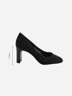 Hot Next Black Standard/Wide Fit Round Toe Block Court Shoes