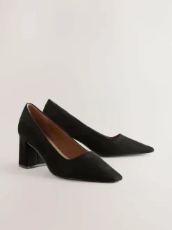 Next Standard/Wide Fit Standard Chisel Toe Block Courts^Women Wide Fit & Extra Wide Fit|Heels