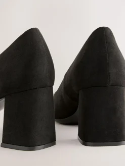 Next Standard/Wide Fit Standard Chisel Toe Block Courts^Women Wide Fit & Extra Wide Fit|Heels