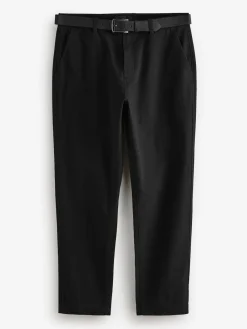 Next Straight Fit Belted Soft Touch Chino Trousers^ Nightwear|Pants & Chinos