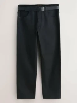 Next Straight Fit Signature Belted Jeans^ Jeans|Jeans