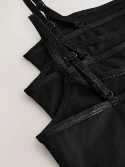 Hot Next Black Strappy Cami Vests 3 Pack (1.5-16yrs)