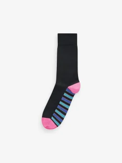 Outlet Next 12 Pack Mens Cotton Rich Socks Black Stripe