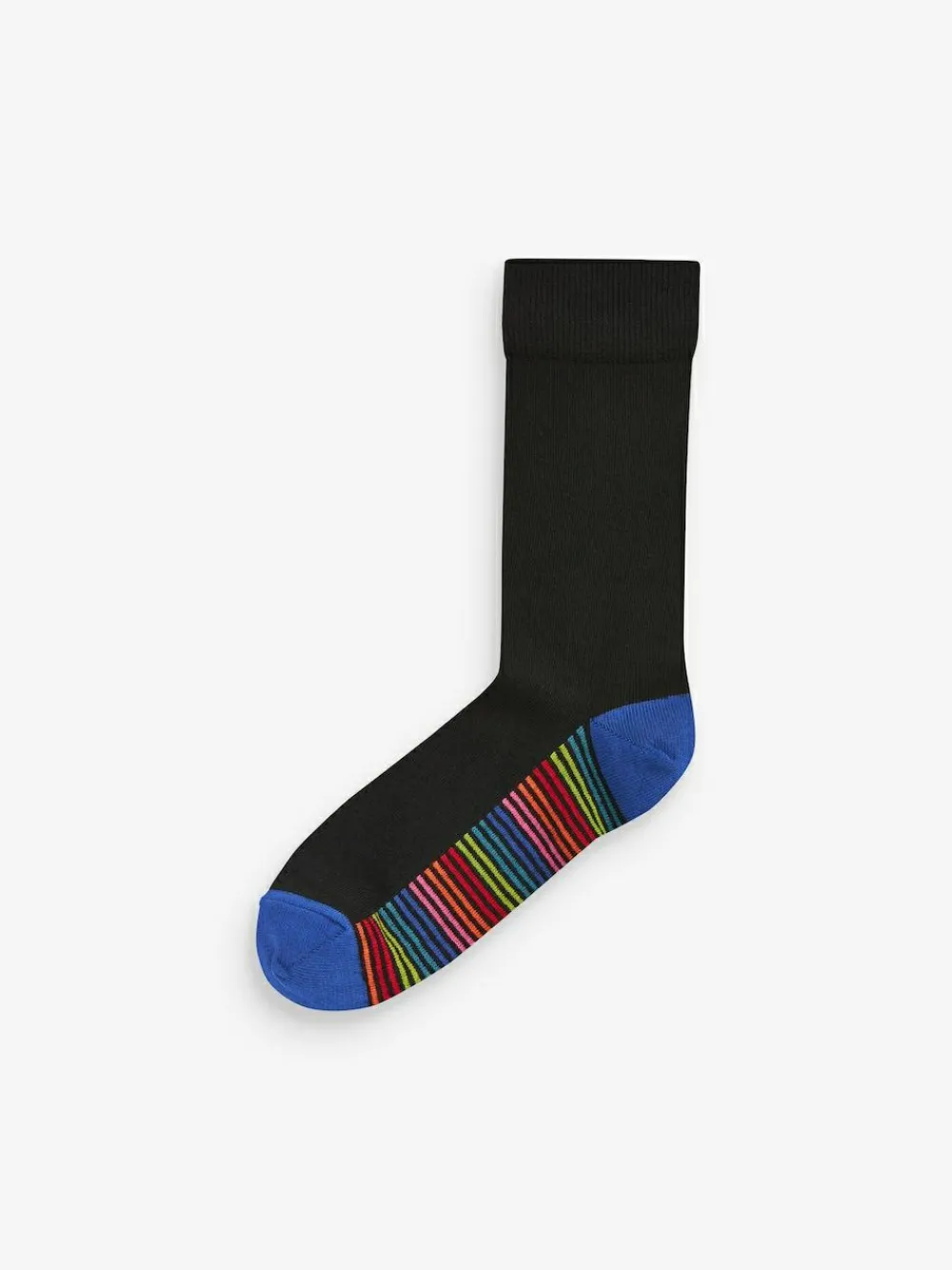 Clearance Next Black Stripe 7 Pack Mens Cotton Rich Socks