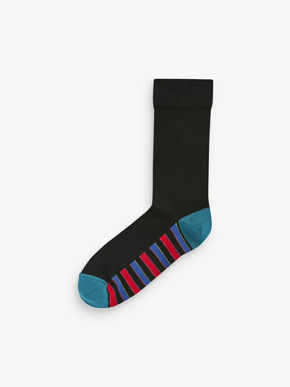 Clearance Next Black Stripe 7 Pack Mens Cotton Rich Socks