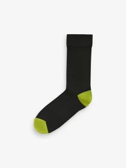 Clearance Next Black Stripe 7 Pack Mens Cotton Rich Socks