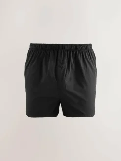 Clearance Next Black Stripe 4 pack Woven Pure Boxers