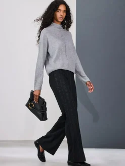 Clearance Next Black Striped Flared Trousers