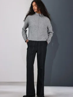 Clearance Next Black Striped Flared Trousers