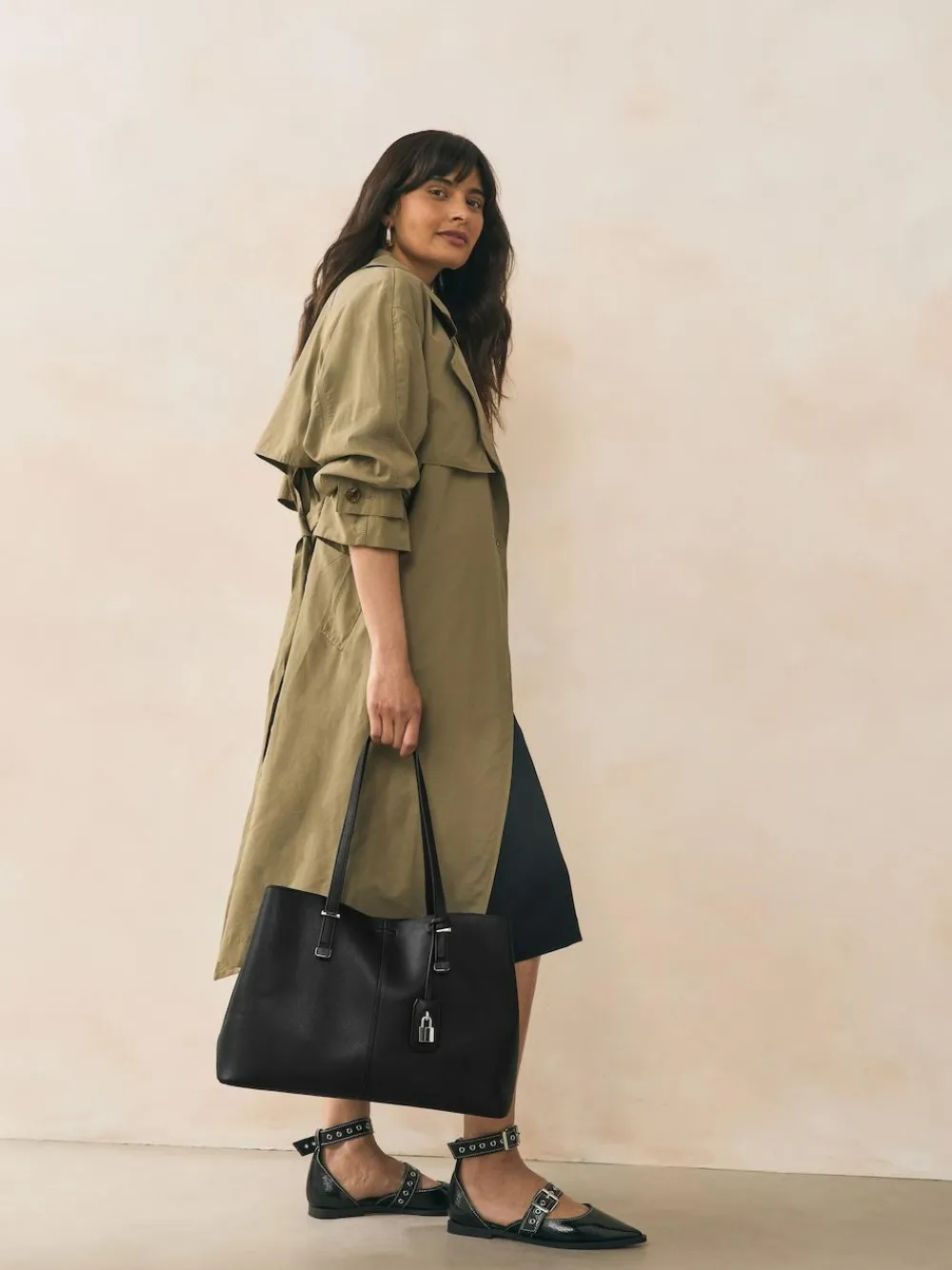 Next Black Structured Tote Bag^Women Bags