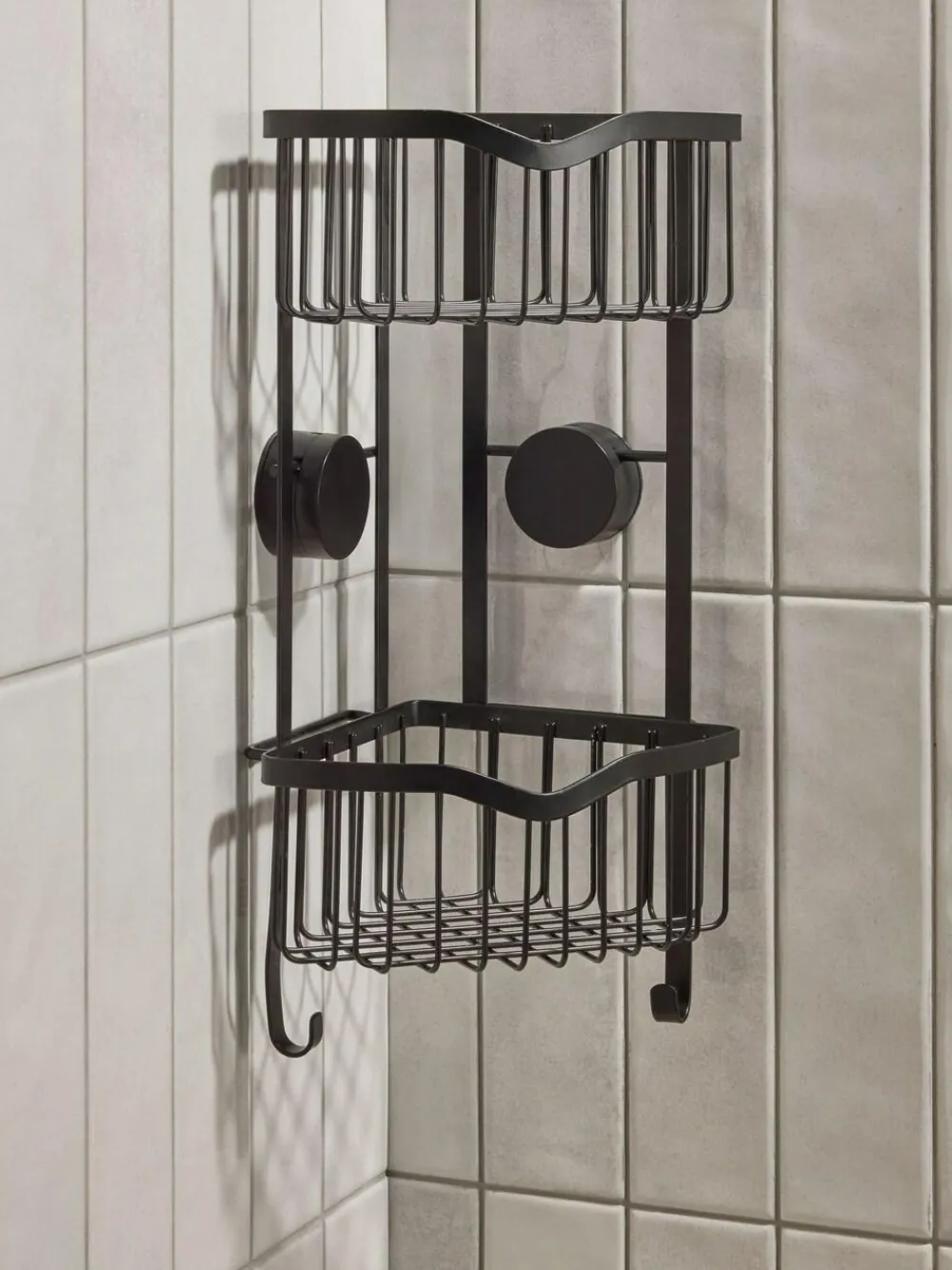 Next Black Suction Corner Shower Caddy^ Bathroom Accessories