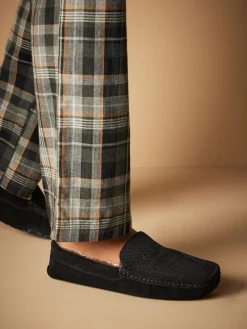 Next Suede Faux Fur Lined Moccasin Slippers^ Slippers|Slippers