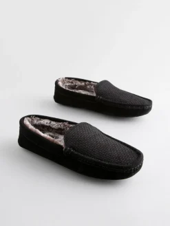 Next Suede Faux Fur Lined Moccasin Slippers^ Slippers|Slippers