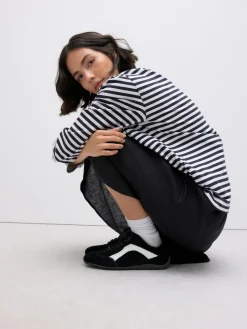 Next Forever Comfort® Leather Slimsole Lace-Up Trainers Black Suede