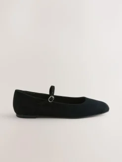 Sale Next Forever Comfort® Leather Square Toe Mary Jane Shoes Black Suede