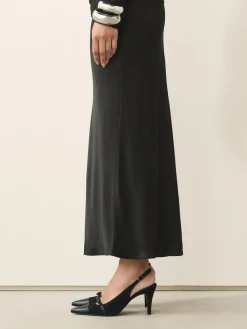 Best Next Forever Comfort® Leather Pointed Cutout Bow Slingback Heels Black Suede