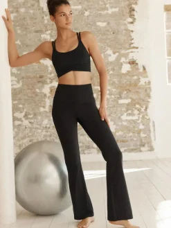 New Next Supersoft Dry Tech Flared Yoga Sports Leggings Black