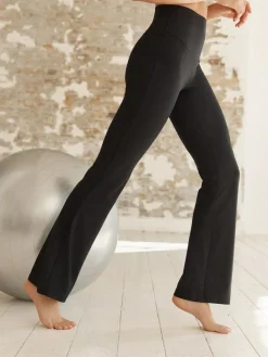 New Next Supersoft Dry Tech Flared Yoga Sports Leggings Black