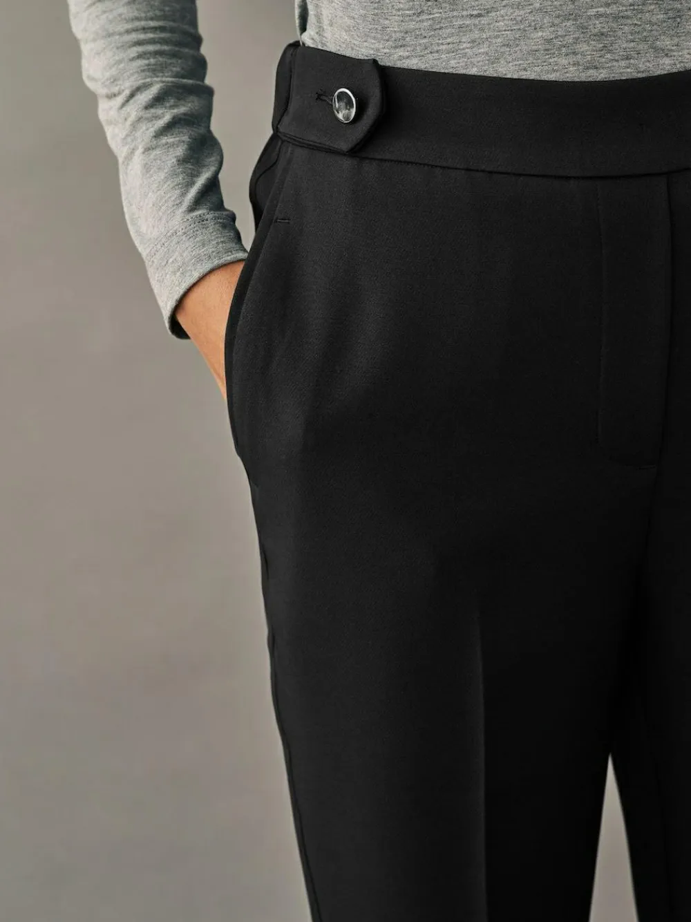 Next Black Tailored Bootcut Trousers