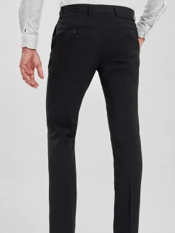 Online Next Tailored Fit Stretch Smart Trousers Black