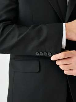 Next Tailored Fit Textured Suit Jacket^ Blazers & Formal Jackets|Black Suits