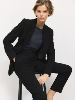 Hot Next Tailored Single Breasted Blazer With Wool Black