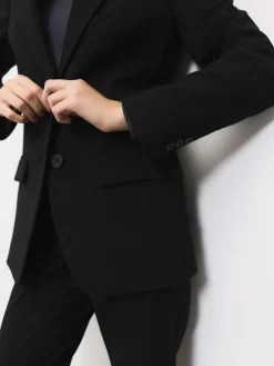 Hot Next Tailored Single Breasted Blazer With Wool Black