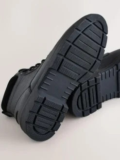 Best Next Tall Leather Zip-Up Boots Black