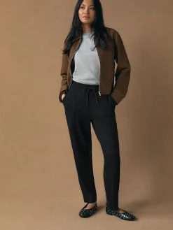 Next Black Tapered Jersey Joggers