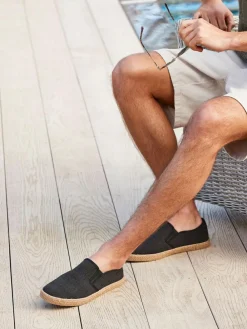 Best Next Textured Espadrilles Black