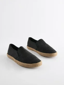 Best Next Textured Espadrilles Black