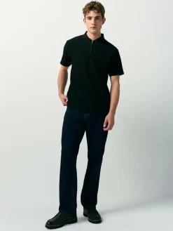 Next Textured Smart Zip Neck Polo Shirt^ Tops & T-Shirts