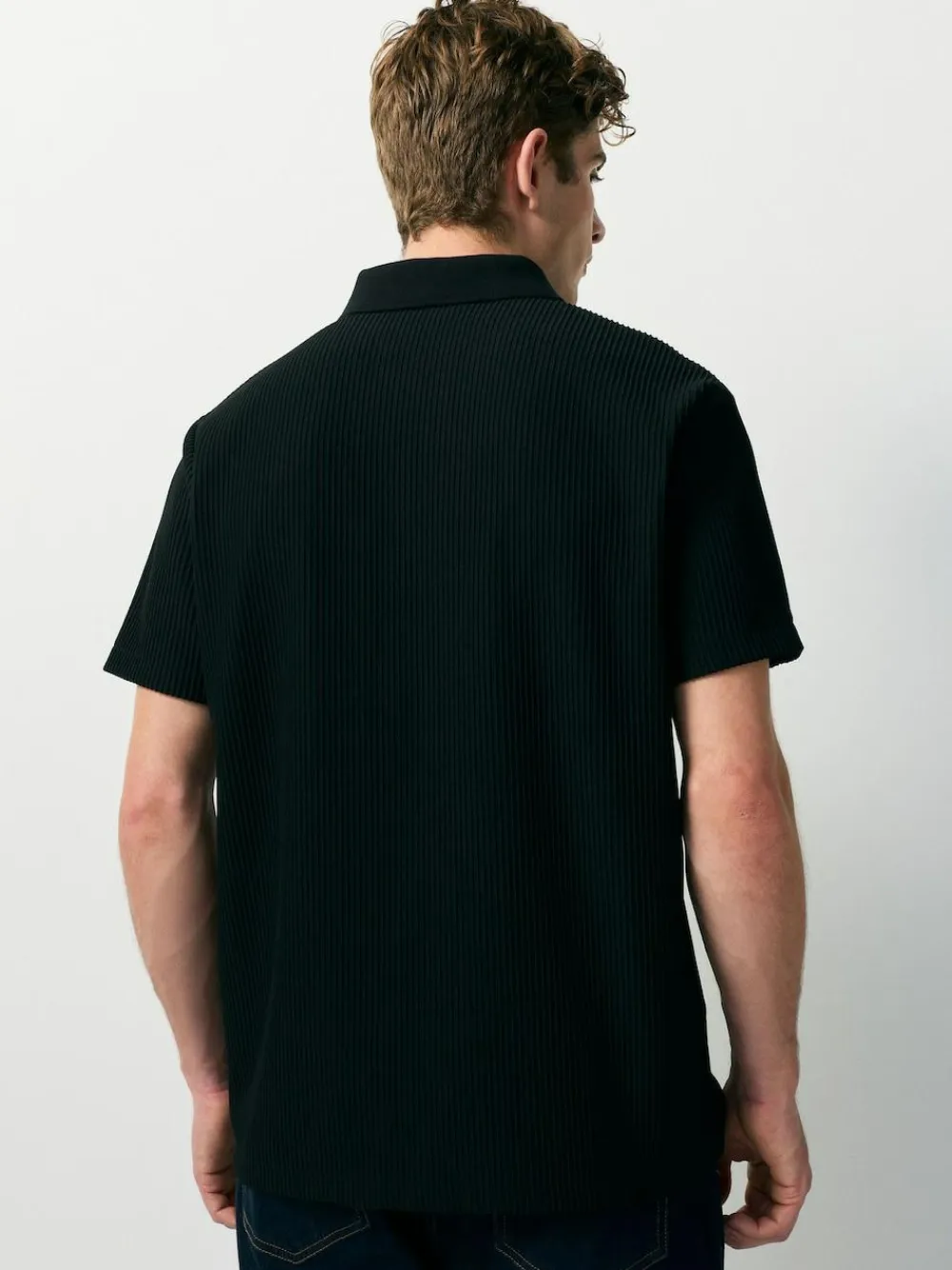 Next Textured Smart Zip Neck Polo Shirt^ Tops & T-Shirts