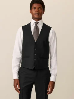 Clearance Next Black Textured Suit Waistcoat